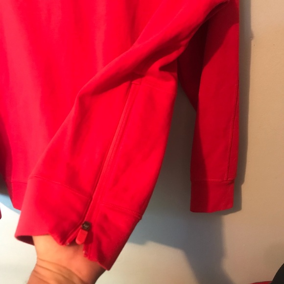 Apple MAC 1/4 zip Red Pullover Sweater Small - Picture 3 of 6